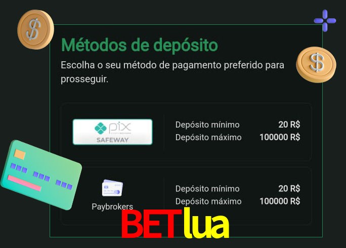 O cassino Betlua oferece uma grande variedade de métodos de pagamento